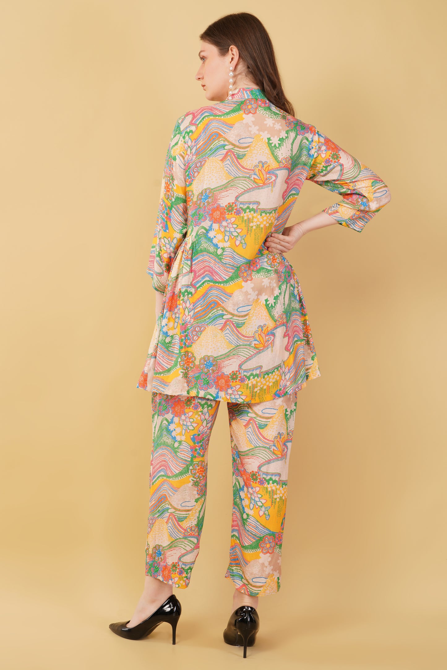 Multicolor Muslin Co-Ord Set
