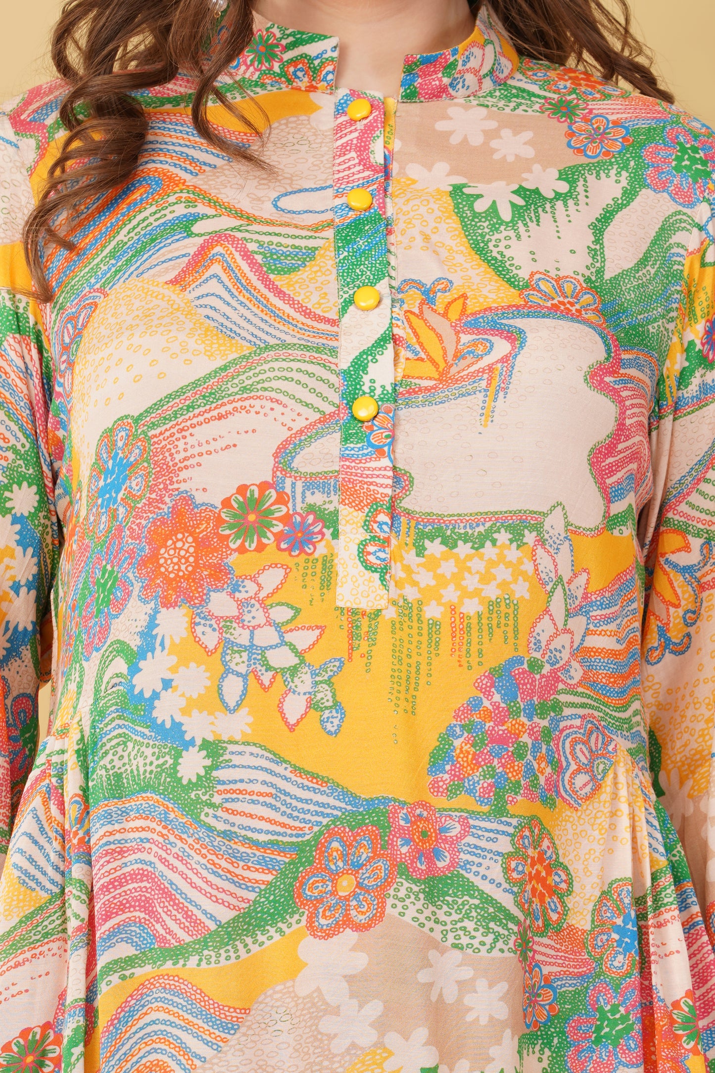 Multicolor Muslin Co-Ord Set